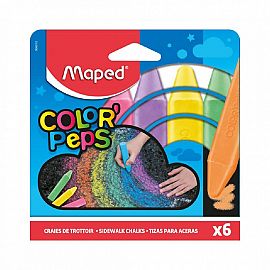 TIZAS MAPED COLOR PEPS CUADRADAS PARA ACERAS  X 6 COLORES - 936010