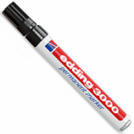 MARCADOR EDDING 3000 PERMANENTE NEGRO PTA RED-001