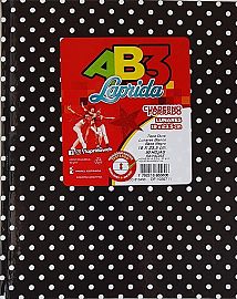 CUADERNO 19 X 23 LAPRIDA AB3 NEGRO LUNARES T/D 50 HS RAYADO 613450