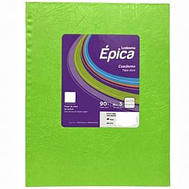 CUADERNO 19 X 24 LINEA EPICA ARAÑA VERD. MANZ. 48 HS RAYADO T/D Nº 3-105855