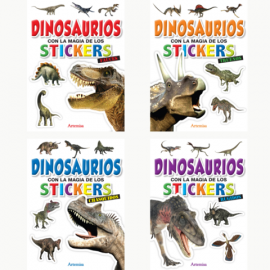 LIBRO P/PINTAR COL. LA MAGIA DE LOS STICKERS DINOSAURIOS- ARTEMISA