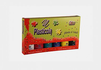 ADHESIVO VINILICO PLASTICOLA 40 GRS SURTIDA COLOR X 6