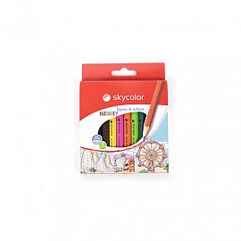 LAPICES DE COLORES EZCO/ SKYCOLOR INFINITY X 12 UN. CORTOS - JJ101303-12