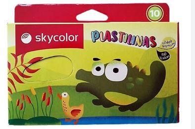 PLASTILINA SKYCOLOR SURTIDAS X 10 UN -  JJ025-10