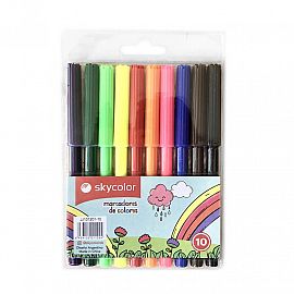 MARCADORES SKYCOLOR SURTIDOS X  10 UN. - JJ101201-10
