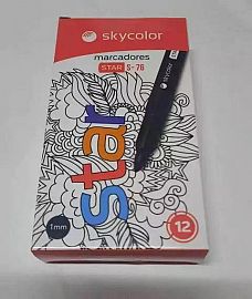 MARCADOR SKYCOLOR STAR S-76 PERM. FINO NEGRO P/RED.1 MM  - JJ205373F-BK