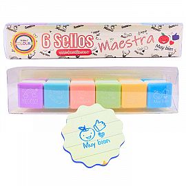 SELLOS X 6 MAESTRA CUERPO PASTEL-26347