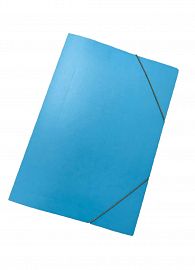 CARPETA 3 SOLAPAS C/ELASTICO A4 PLASTIFICADA CELESTE-