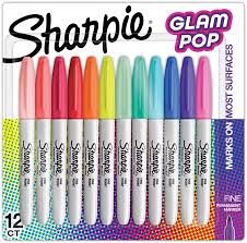 MARCADORES SHARPIE X 12 COL FINOS GLAM POP-2185226