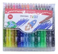 CRAYONES TWIST SKYCOLOR X 36 COLORES GIRABLES-JJ10407A-36