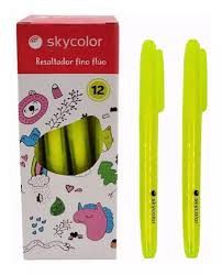 RESALTADOR SKYCOLOR FINO FLUO AMARILLO C/U-JJ205314Y