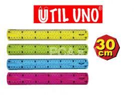 REGLA ESCOLAR 30 CM UTIL UNO FLEXIBLE SF30-PVC