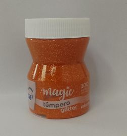 TEMPERA ALBAMAGIC GLITTER POTE X 100 NARANJA 482