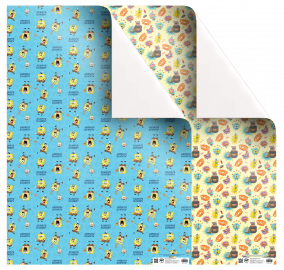 PAPEL PLASTIFICADO BOB ESPONJA  X 10 L5PPFBBE