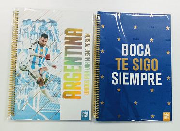 CUADERNO 21 X 29.7 T/F 80 HS RAY/CUAD AFA/BOCA -L5CTFFBOC/AFAC