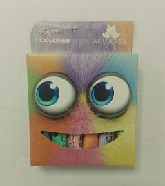 TEMPERA ACUAREL POMO 9 GRS X 6 UN SURT. PASTEL-TPS11