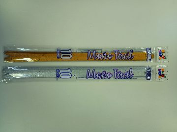 MOÑO FACIL MEDIANO CON GLITTER X 10 UN