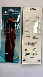 PINCELES SET X 6 UN CHANFLEADO (11112)