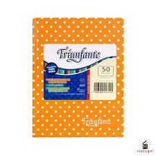 CUADERNO T/D 50 HS TRIUNFANTE NARANJA LUNARES RAYADO-415128