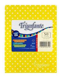 CUADERNO T/D 50 HS TRIUNFANTE AMARILLO LUNARES RAYADO-425127