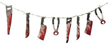 HALLOWEEN GUIRNALDA CUCHILLAS SANGRIENTAS 1,8 MTS- HD002