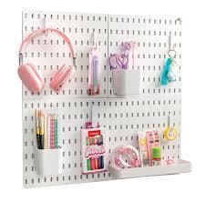 ORGANIZADOR DE PARED X 4 PANELES PLAST. 2 VASOS 2 BANDEJAS CLIPS GANCHOS PIZ109