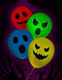 HALLOWEEN GLOBO X 4 CON LUCES LED TUKY-467133